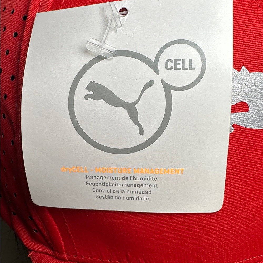 Puma new Bold Red breathable athletic Hat - Picture 3 of 9